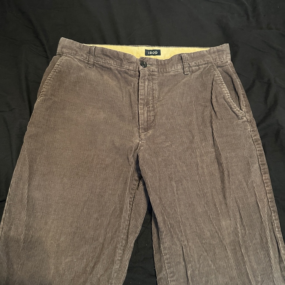 IZOD Grey Corduroy Pants